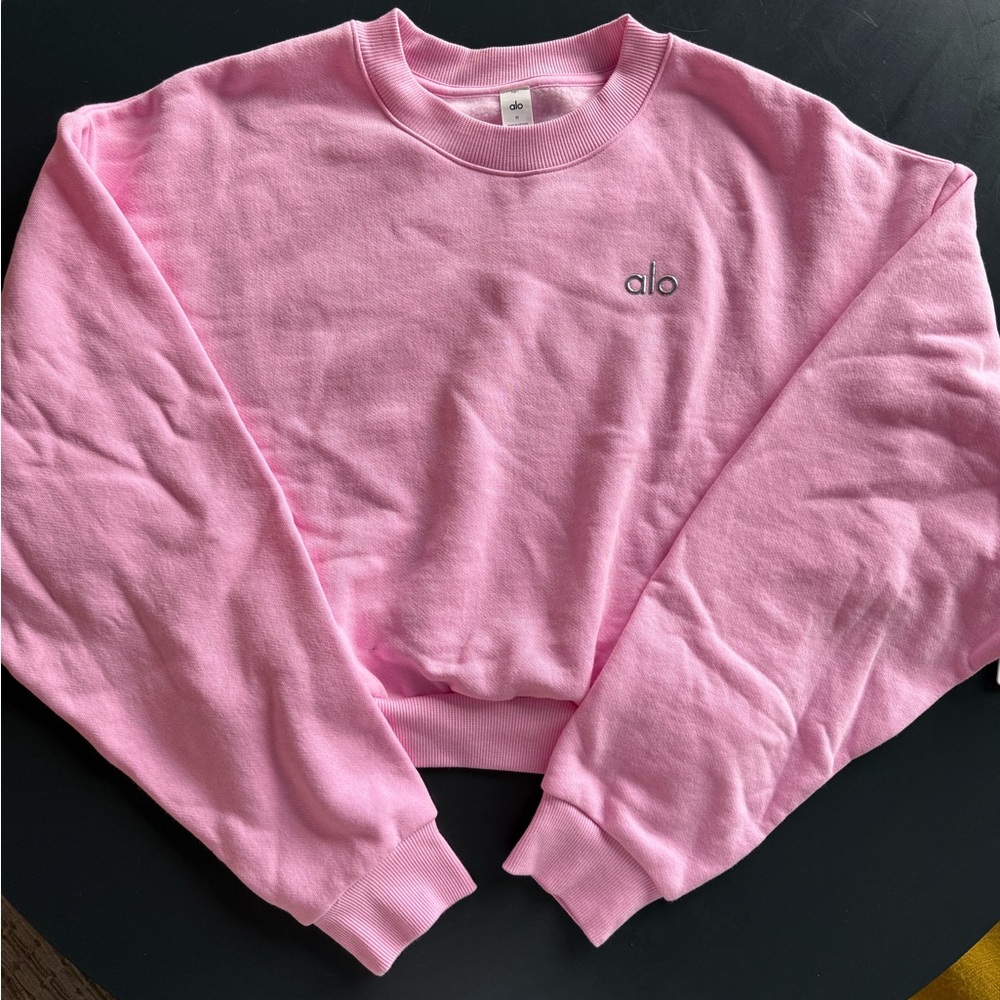 Alo Yoga Cropped Sweet Pink Sweatshirt